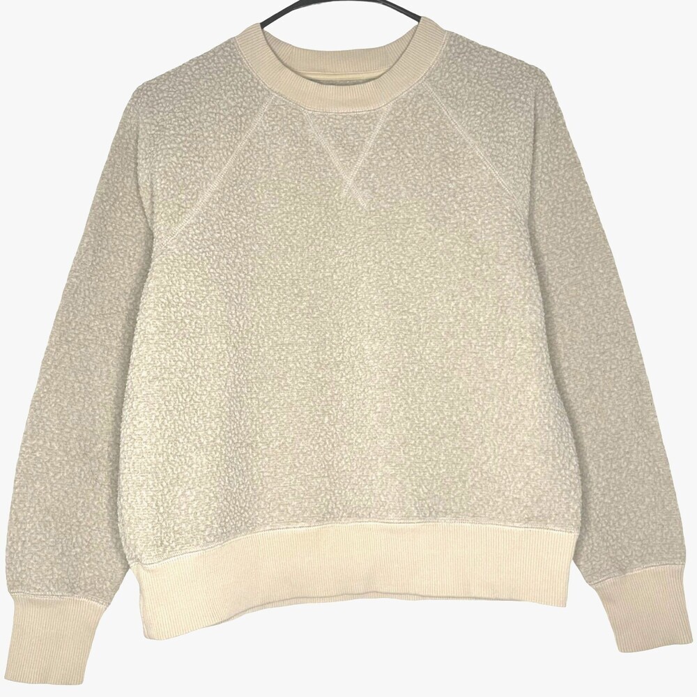 Everlane Cream Textured Crewneck Sweatshirt